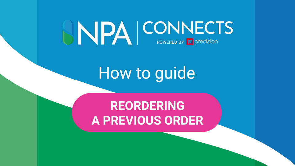 How To… Reorder A Previous Order